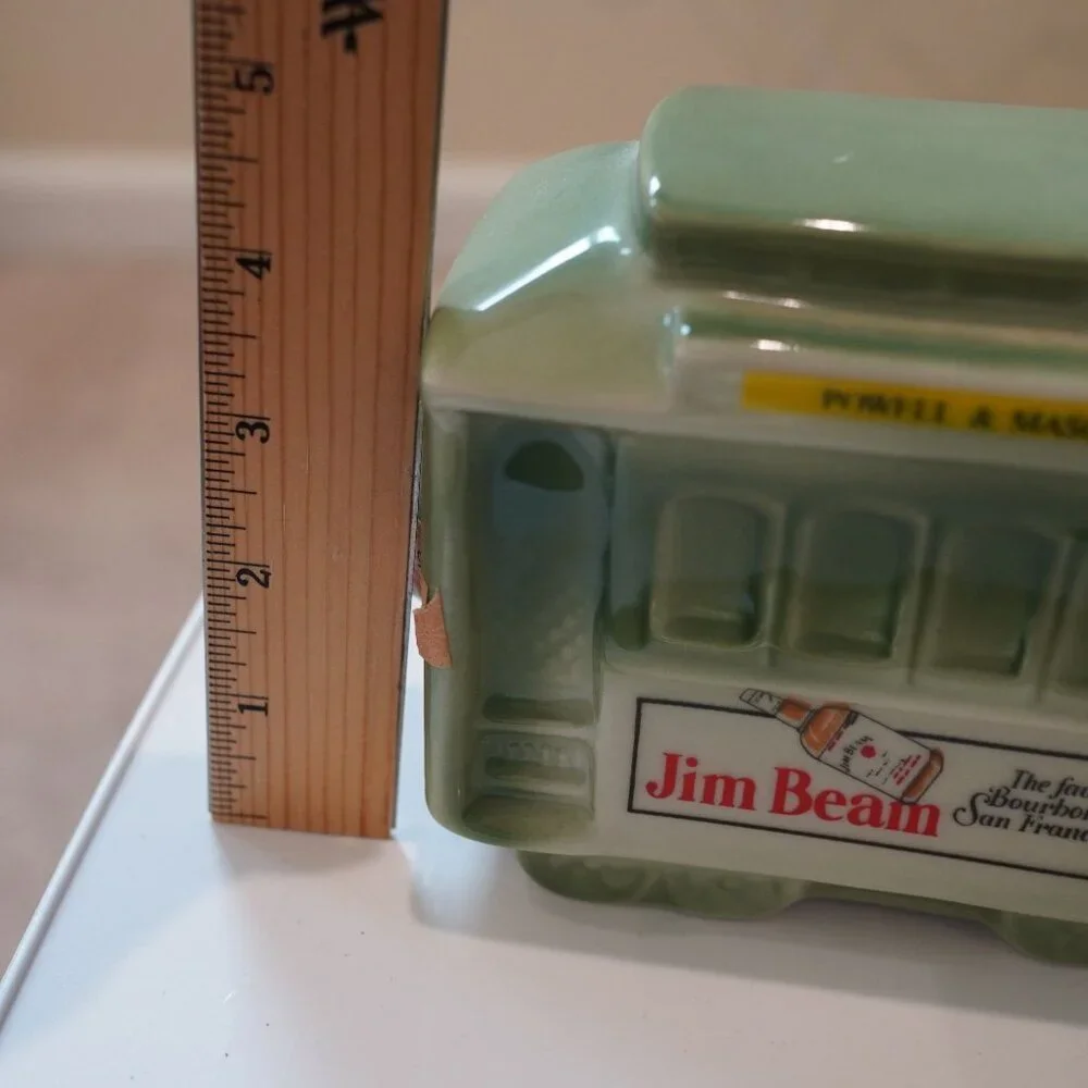 Vintage Jim Beam 1968 Whiskey Bottle Powell & Mason Trolley Cable Car San Franci